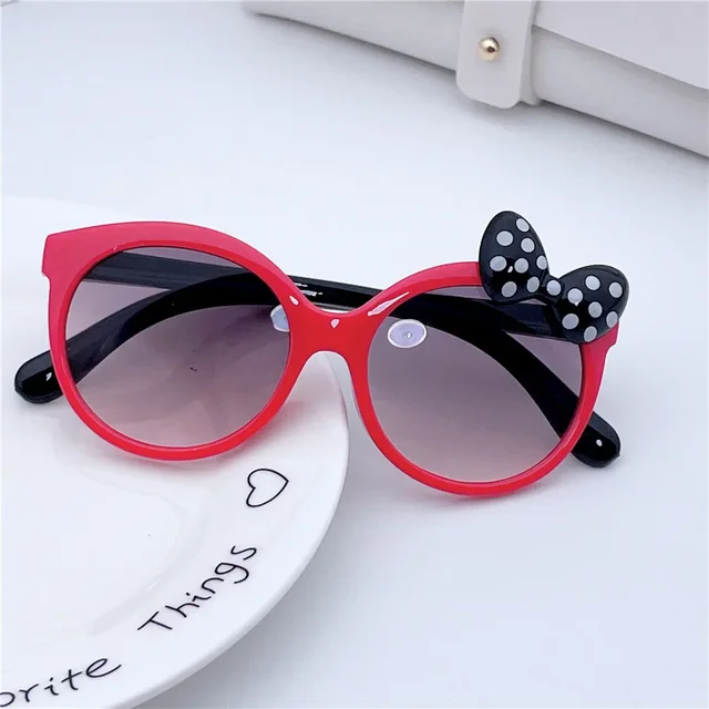 New Arrivals New Arrivals Kids Sunglasses Girls Boys Shiny Bowknot Sun Glasses Lovely Cat Children Eyewear Fashion Gradient Eyeglasses UV400_voghion.com
