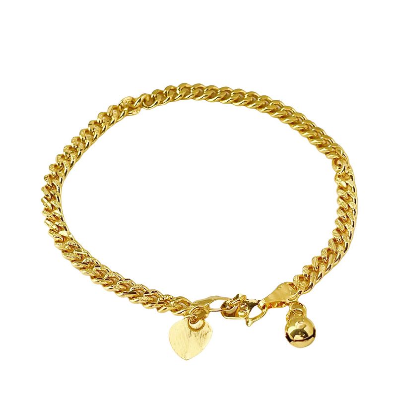 Braccialetto laterale placcato oro 4MM alla moda_voghion.com