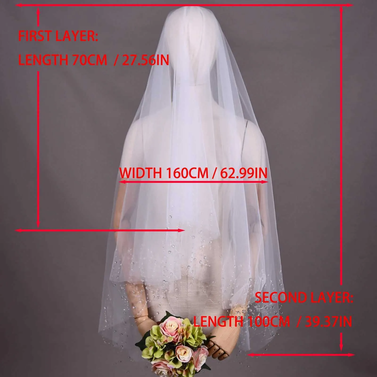 Haarschmuck V216 Tropfen Rouge Klare Kristall Quasten Schleier Braut Illusion mit Kamm Abdeckung Gesicht Hochzeit Zubehör_voghion.com