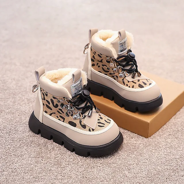 Inverno Neve Crianças Grosso Quente Fa x Sapatos de Pele Para Adolescentes Meninas PU Couro Impermeável Botas de Pelúcia para Meninas Grandes_voghion.com