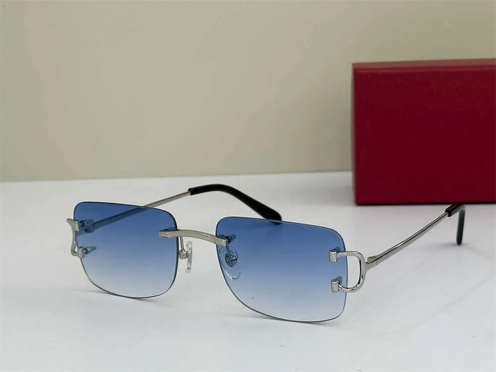 Männer Designer Sonnenbrillen Outdoor Fashion Zonnebril Frauen Vintage Rahmenlose Quadratische Kleine Randlose Brille Antireflex_voghion.com