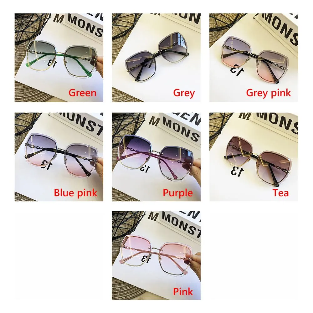 Solbriller Vintage Streetwear Briller Designer Solbriller Skygge Dame Polariserte Uten Innfatning Firkantede_voghion.com