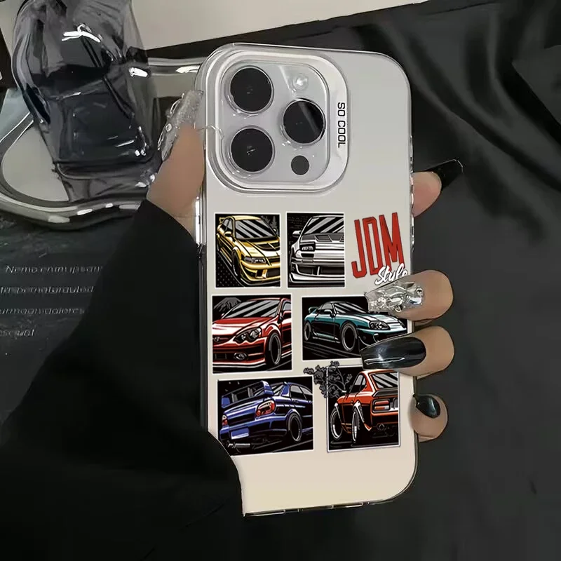Capa rígida matte de carro esportivo jdm para iphone pro max_voghion.com