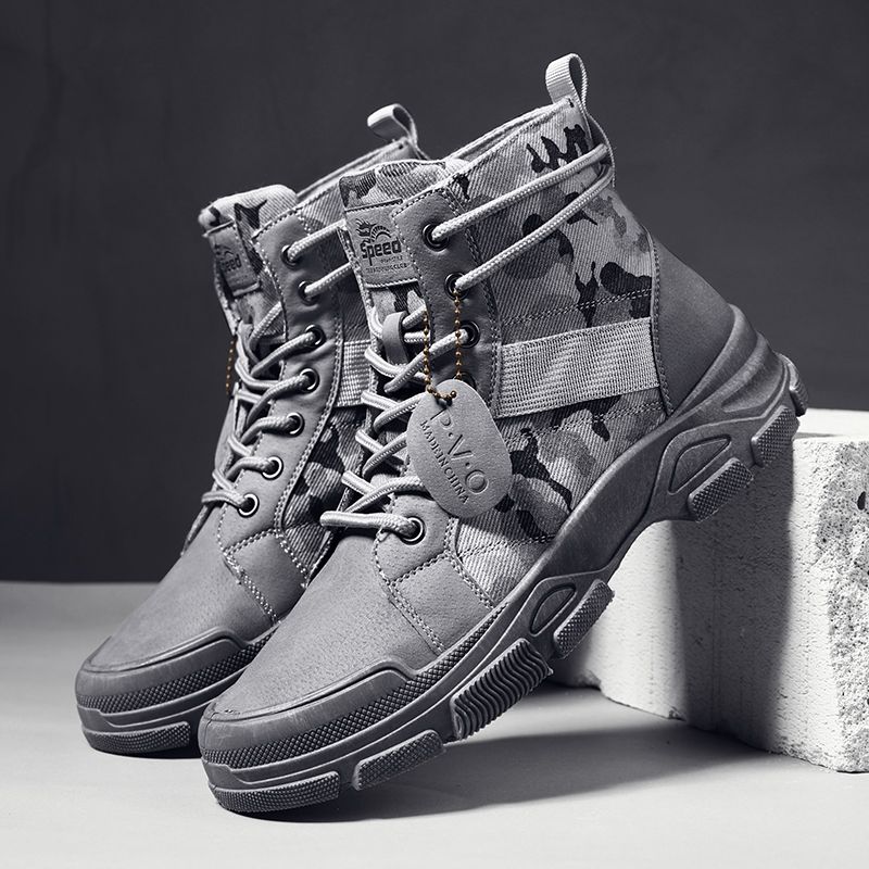 602 High Top Stiefel für Arbeitskleidung, trendige Herrenstiefel, Martin Stiefelriemen_voghion.com
