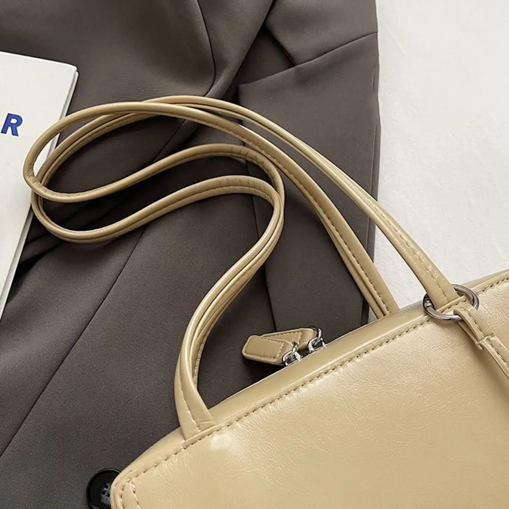 Borsa a tracolla piccola quadrata in pelle PU stile coreano con auricolari, tinta unita, alla moda, per ragazze/donne_voghion.com