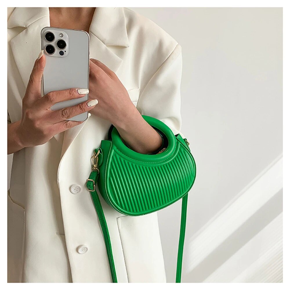 Borse a tracolla color caramella Y2k Style Borse da donna in pelle Borsa con cerniera_voghion.com