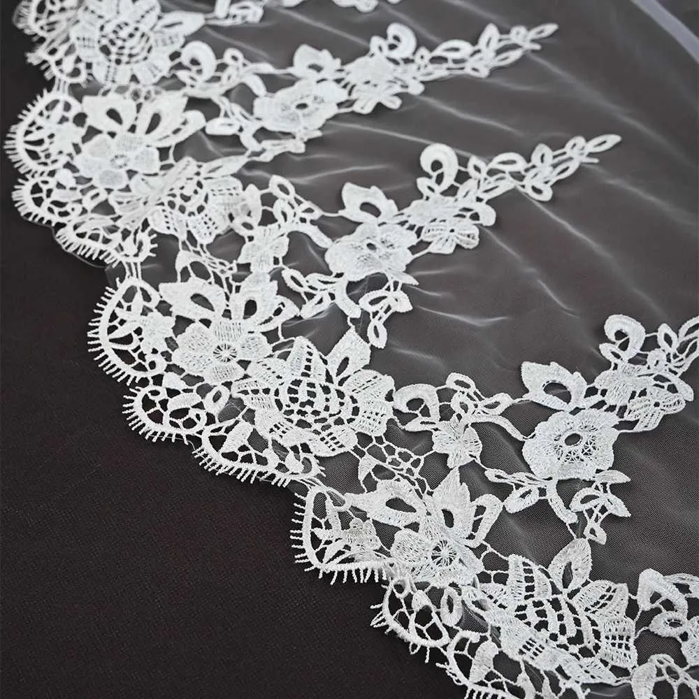 Hair Jewelry With Comb Veils Extra Long Wedding Cathedral Mantilla Bridal Veil VP80_voghion.com