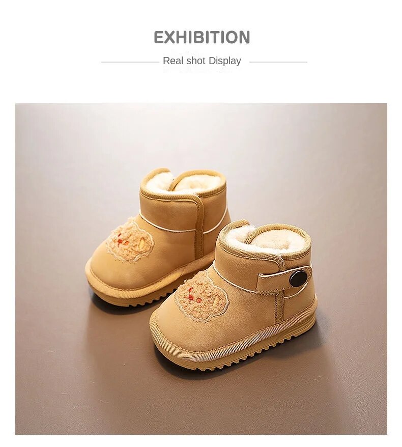 Inverno caldo bambini neve ragazzi nuove ragazze all'aperto più stivaletti addensati pelosi scarpe antiscivolo per studenti per bambini_voghion.com