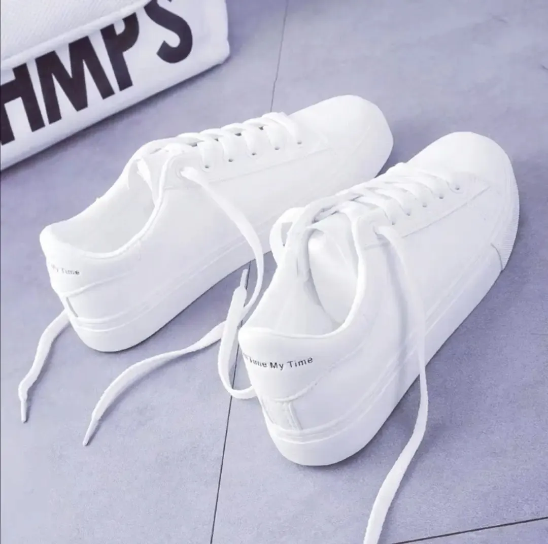 Dames Sport Mode Ademend Gevulkaniseerd Pu Leer Platform Witte Veter Casual Schoenen atos Onbedrukt Goed Product_voghion.com