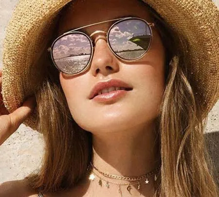 Designer Sunglasses Double Bridge Metal Frame Uv400 For Unisex_voghion.com