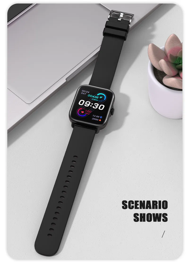 Smart Watch Full Touch Screen SmartWatch For Android And IOS Phones Compatible Fitness Tracker With Heart_voghion.com