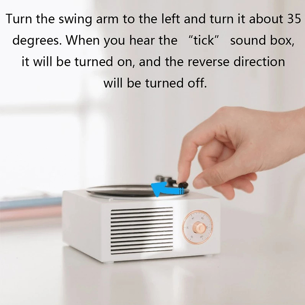 Turntable Speaker USB Bluetooth-compatible V5.0 Vinyl Record Player Stereo Vintage Portable Speaker_voghion.com