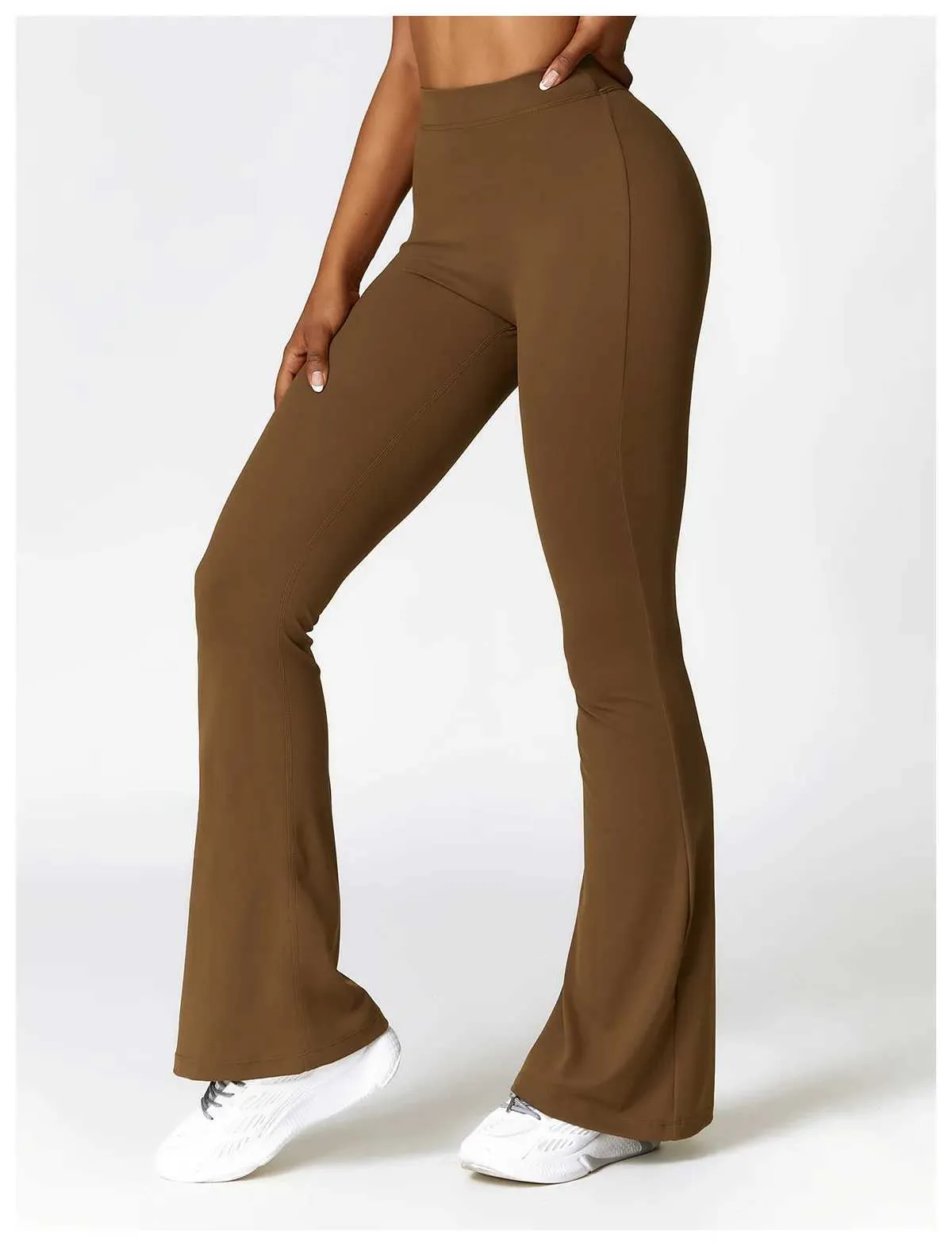 New Yoga Flare Leggings High Waist Wide Leg Pants Women Gym Fiess Sports Flared Pant Dance Trousers V-shaped Hip M llolg_voghion.com