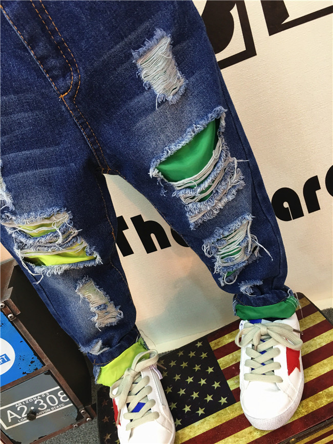 Mother&Kids Boys' jeans ripped kids' pants_voghion.com