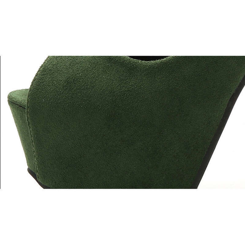 Autumn Super Hentian High Thin Waterproof Platform Fish Mouth Velvet Inner Heightening Women's Single Shoes Heel Bow_voghion.com