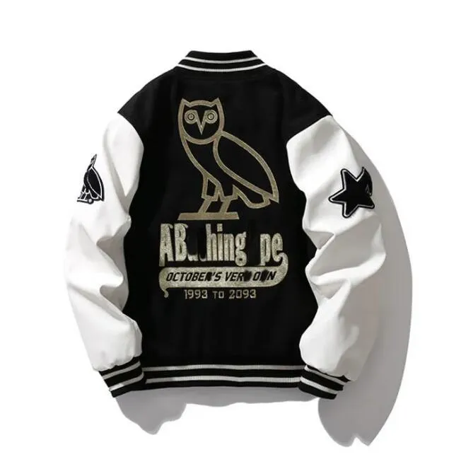 Designer Baseball Jacket For Men Embroidered Cotton Coat_voghion.com