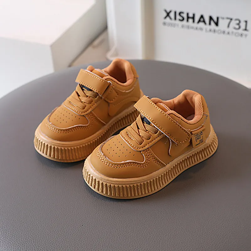 Children's Thin Bottom Plate Spring And Fall New Boys Velcro Low-top Girls White Tide Children's Shoes Sizes US6C-US13C_voghion.com