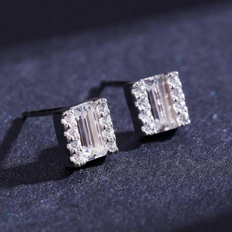 Zirkon Ohrstecker Für Damen Elegante Silber Ohrringe Als Geschenk_voghion.com
