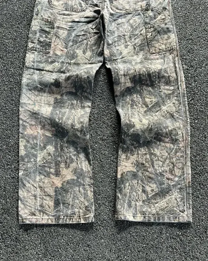 Y2K Jeans Haruku Hip Hop Baggy Camouflage Cargohose Sweat Weite Beine Herren Und Damen Casual Camo Hose Streetwear_voghion.com