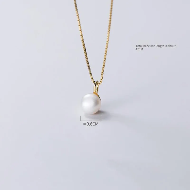Colliers pendentifs 6MM Collier de perles d'eau douce Bijoux pour femmes sans chaîne_voghion.com