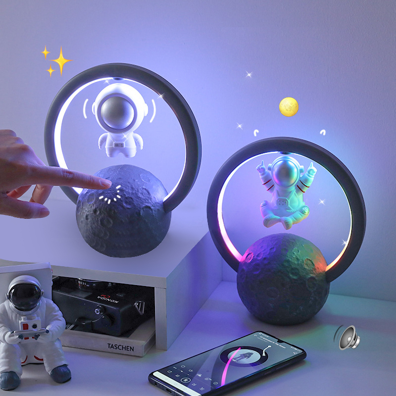 Αστροναύτης 3D Στερεοφωνικό Surround Φιγούρα RGB LED Νυχτερινή Λάμπα Μαγνητική Αιώρηση Ασύρματο Ηχείο Bluetooth Πλωτή Υποστήριξη Κάρτας TF_voghion.com