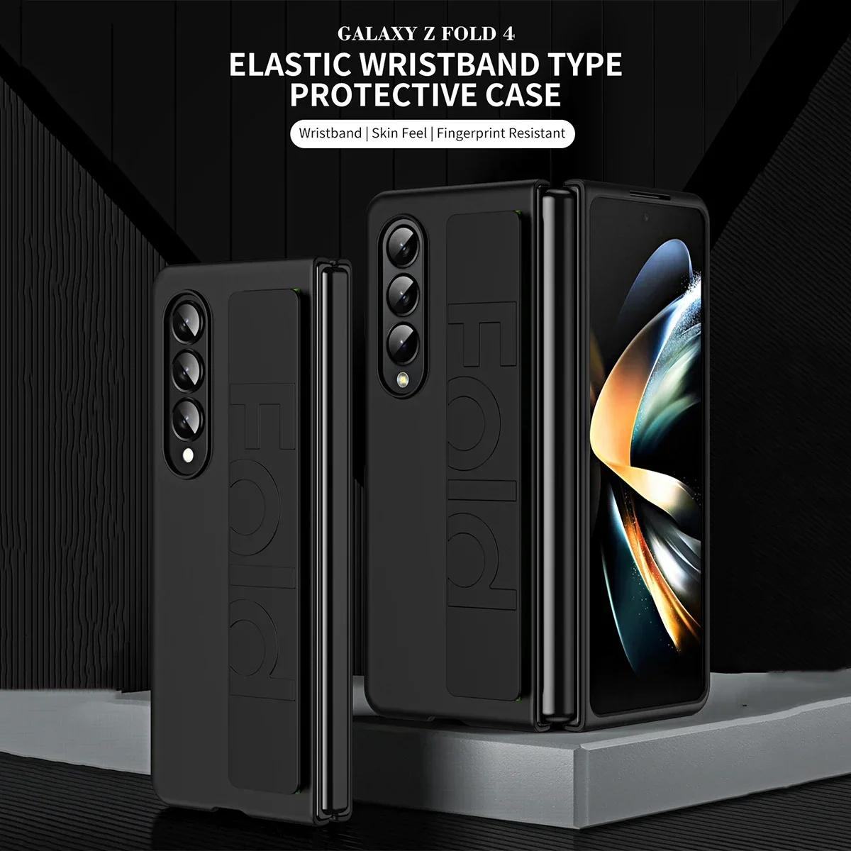 For Samsung Galaxy Z Fold5 5 4 3 2 5G Case High Strong Quality Silicone Grip Handle Fold Protector Cover_voghion.com