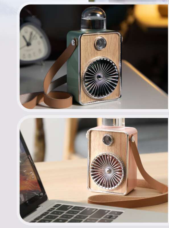 Ventilatore portatile a lunga durata per il collo, piccolo, con ricarica USB, per studenti, mini, spray rigenerante per l'aria._voghion.com