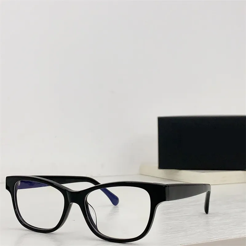 2024 Lässolglasögon svarta bågar för kvinnor designer optiska bågar Lentes de Sol Mujer CH3449B acetat Glasögon_voghion.com