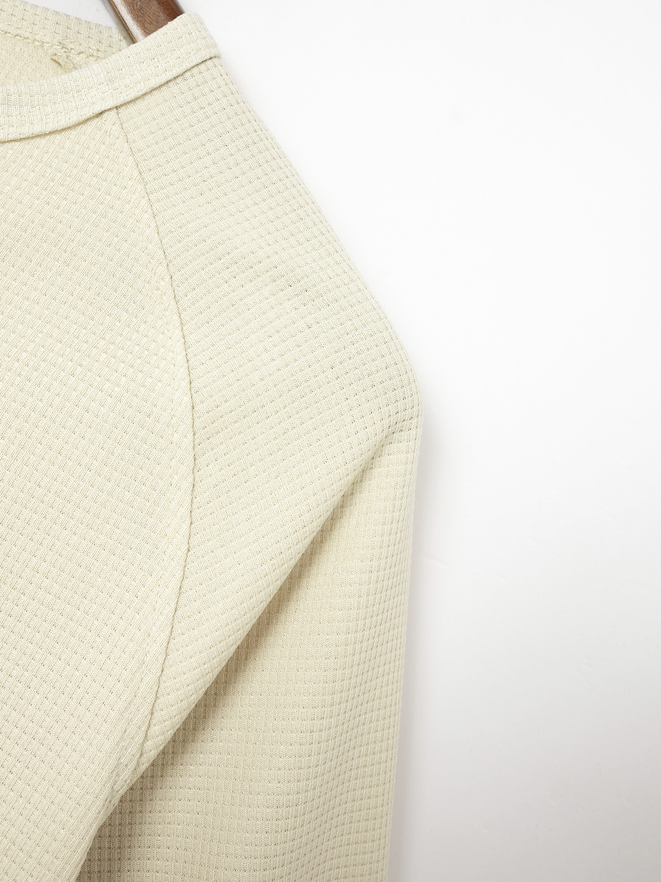 2024 Spring and Autumn New Men's Solid Color Waffler Henley Long sleeved Pants Set_voghion.com