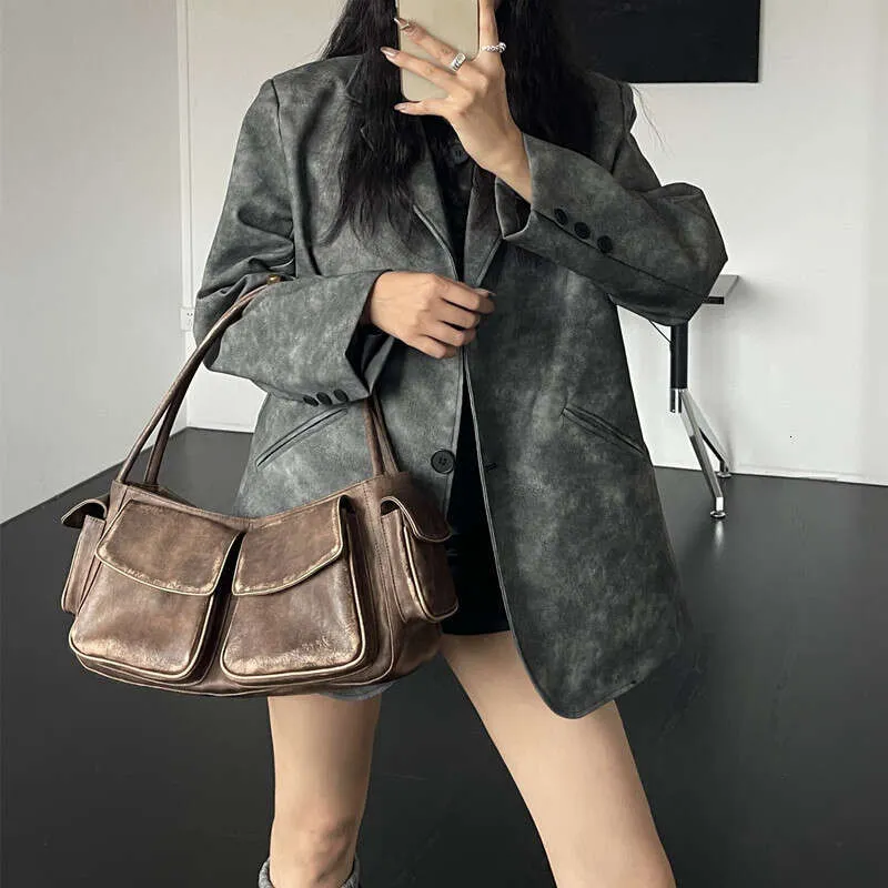 Vintage Y2k Women's Underarm Designer Large Capacity Handbag Wallet New Motorcycle and Bicycle Multi Pocket Shoulder_voghion.com