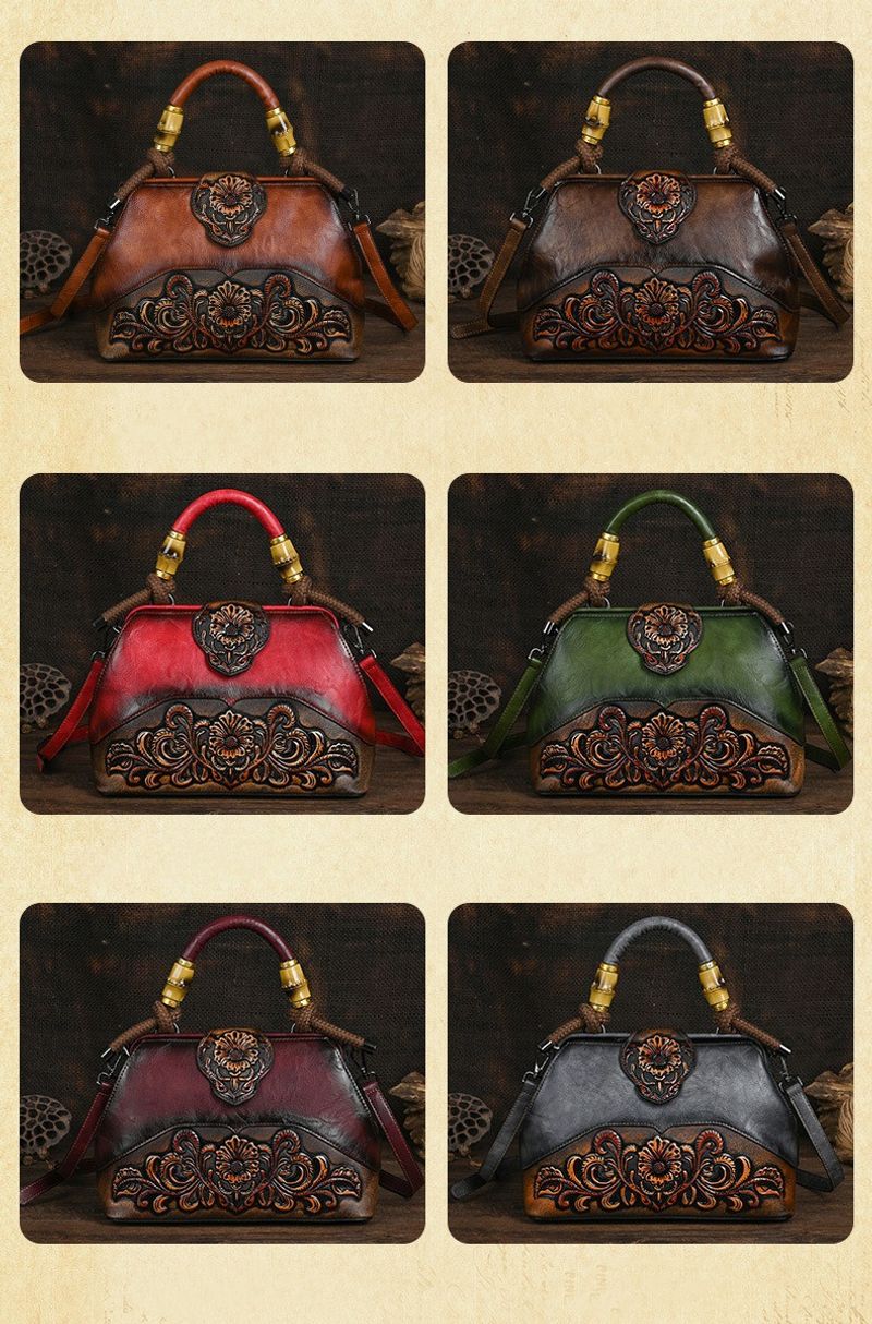 2024 Vintage Schulter Umhängetaschen Spleißen litche geprägte Handtasche für Damen Geschenk Geldbörse PU Leder_voghion.com