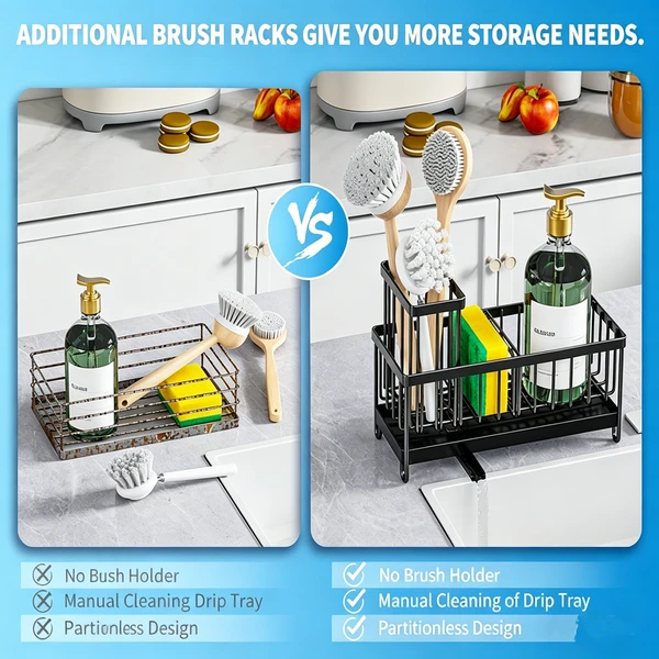 Drip-dry Sponge Holder For Kitchen Cleaning With Drainage System_voghion.com