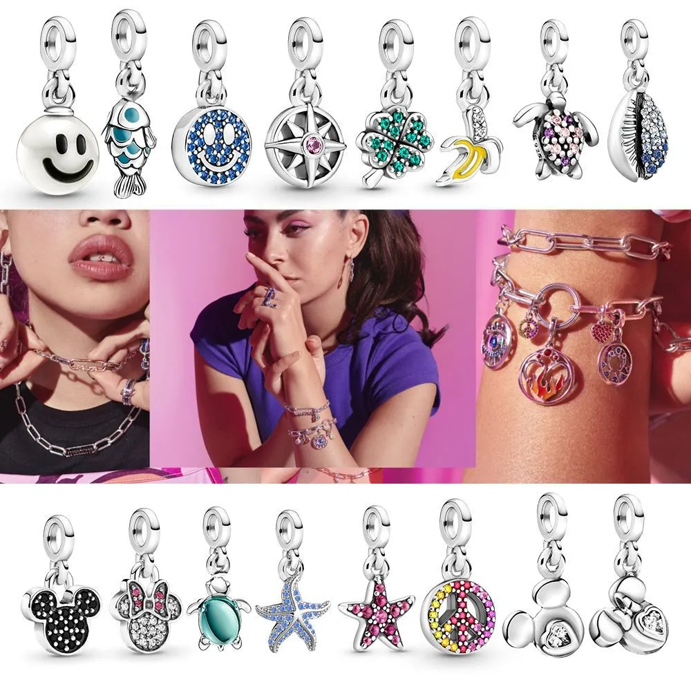 VENDITA CALDA Sterling Sier Perline Sciolte Moda Braccialetti Di Perline Catena Di Sicurezza Originale Adatto Ciondolo Fai Da Te Ciondoli per Ragazze_voghion.com