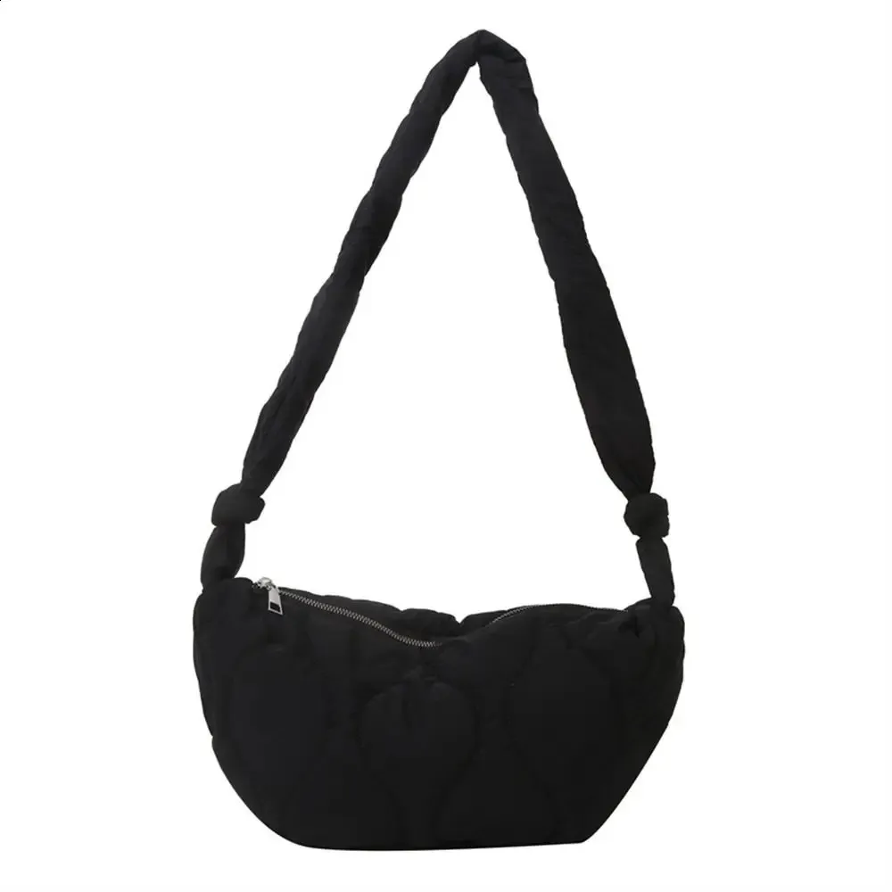 Large Capacity Quilted Shoulder Bag Women Puffy Padded Handbag_voghion.com