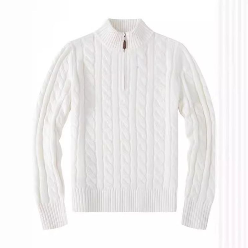 Kleidung RL Pony Bestickt männer Paul Pullover Halbhohe Zipper Strickwaren Business Polo Basis Hemd Twist_voghion.com