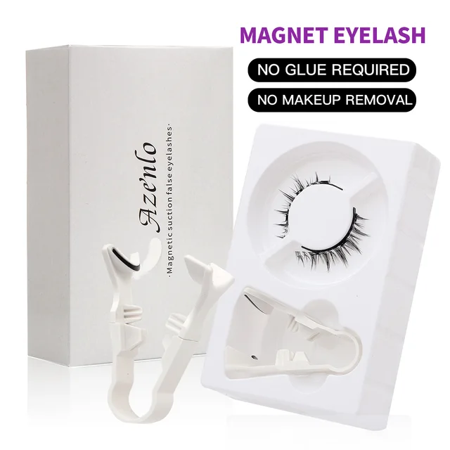 Ciglia magnetiche naturali 3D con 3 ciglia magnetiche Ciglia finte magnetiche riutilizzabili Strumento cosmetico portatile_voghion.com