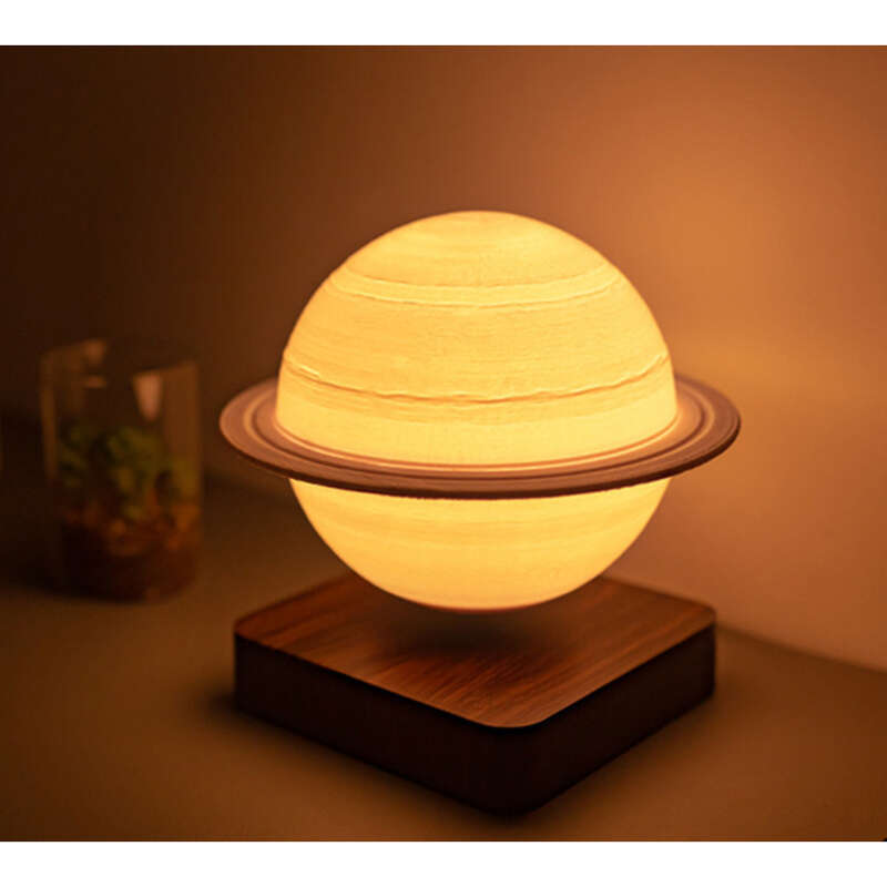 3-color LED Light 14cm Palm Star River Atmosphere Bedhead Bedroom Maglev Saturn Desk Lamp Ornament_voghion.com