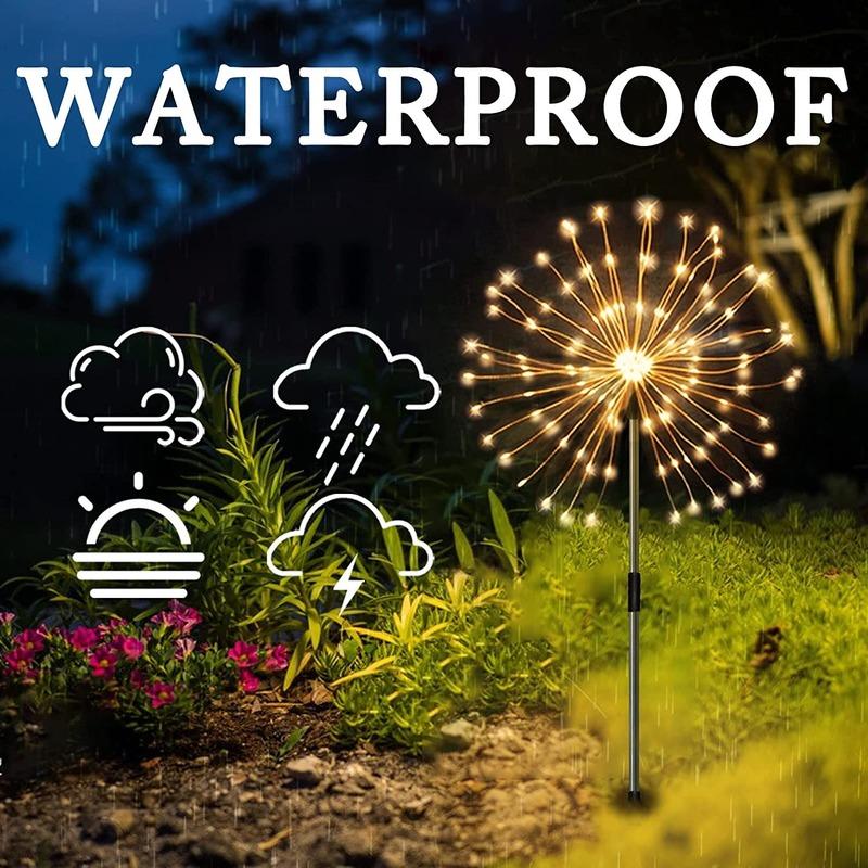 Ulkokäyttöön tarkoitetut aurinkoenergialla toimivat puutarhavalot kuparilangasta vedenpitävät aurinkoenergialla toimivat ilotulitusvalot tee-se-itse koristeelliset kimallusvaarnat maisemavalot_voghion.com
