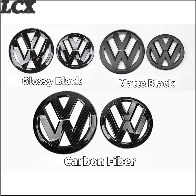 LCX 2 Stück Auto-Frontgrill-Abzeichen, Heckkoffer-Emblem, Deckelabdeckungen, Aufkleber für VW Golf 6 7 7.5 CC Jetta Magotan Santana Tharu_voghion.com