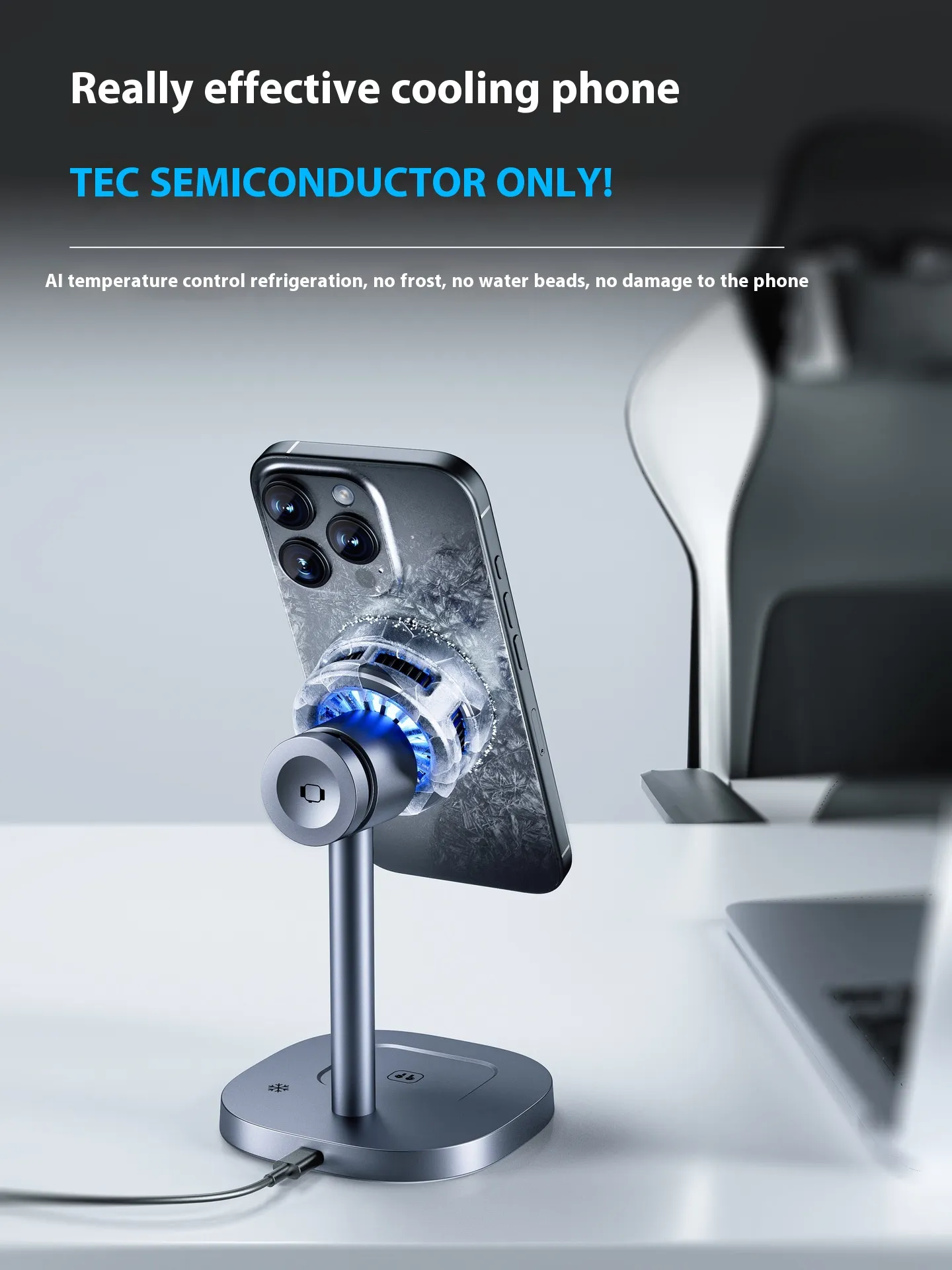 Nouveau chargeur, réfrigération à semi-conducteur, support magnétique pour téléphone portable, charge sans fil rapide 3-en-1 15 W_voghion.com
