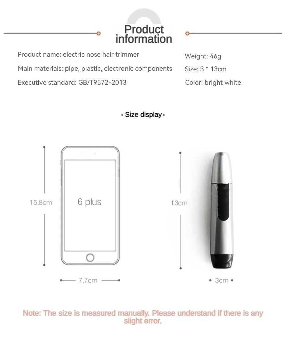 Mini Portable Ear/Nose Trimmer - Waterproof, Safe & Easy Clean_voghion.com