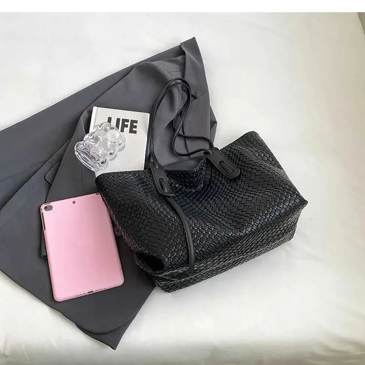 Borse a mano di grande capacità per le donne 2023 inverno PU pelle tendenza moda borsa a tracolla laterale vintage shopper shopping ufficio_voghion.com