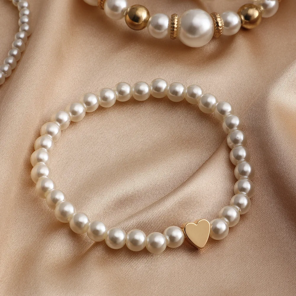 Kette 4 stücke Echte Süßwasser Runde Für Frauen Natürliche Perle Armband Schmuck Mädchen Tochter Geburtstagsgeschenk 230706_voghion.com