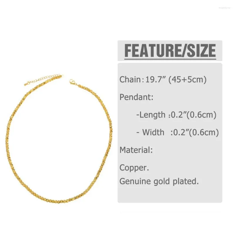 Kolye Uçları FLOLA 4mm/6mm Altın Kaplama Oymalı Boncuklar Takı Yapımı İçin Basit Boncuklu Zincir Kendin Yap Aksesuarları Nkep46_voghion.com
