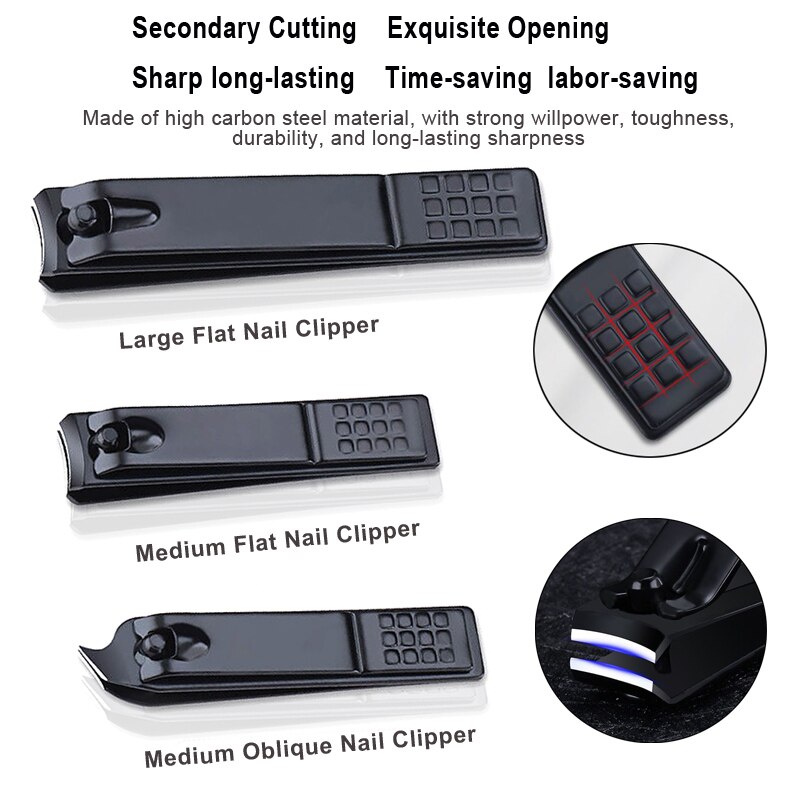 18 stücke Maniküre Schneider Nagel Clipper Set Haushalt Edelstahl Ohr Löffel Pediküre Schere Werkzeug Für Schönheit_voghion.com