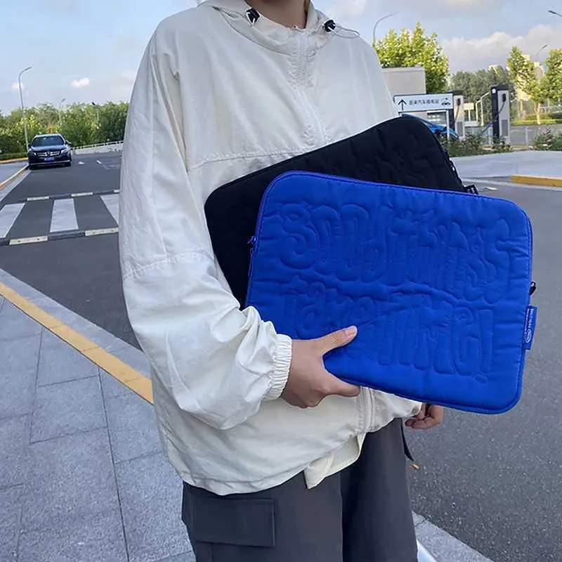 Embroidery Pattern Cute Shockproof Sleeve Case Bag 11 13 14 Inch book Ipad For Laptop And Tablet PouchC241101_voghion.com