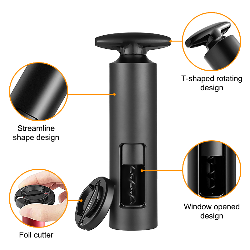 Wine Bottle Opener Set Manual Wing Corkscrews with Foil Cutter Vacuum Stopper and Wine Aerator Pourer for Home Kitchen Party Bar_voghion.com
