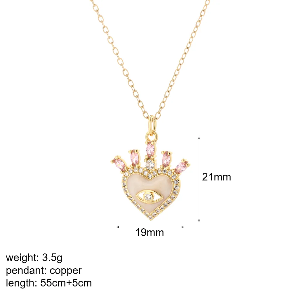 Anhänger Halsketten Mode Türkisches Auge Böses Blaues Herz Liebe Halskette Für Frauen Mädchen Zierlicher Choker Frau Glücksschmuck_voghion.com