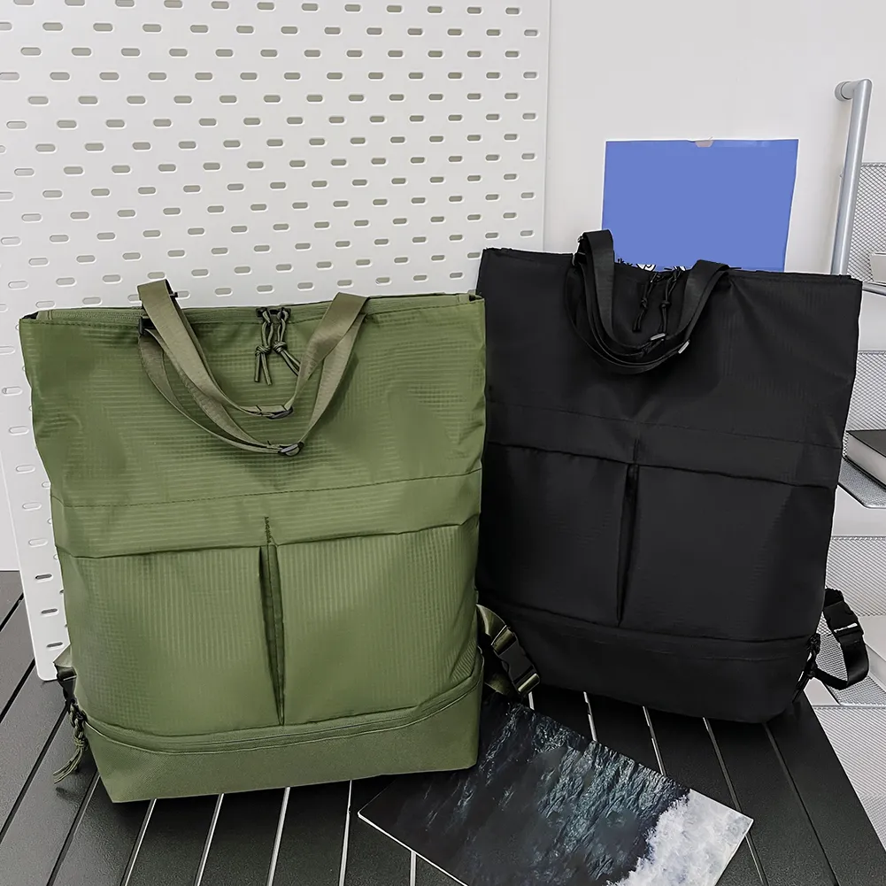 Unisex Travel Backbag Lightweight Women&Men Carry On Backpack Large Capacity Solid Colour Multifunctional Versatile_voghion.com