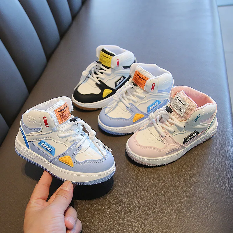 Kids Sport Shoes Children High Top Basketball Trainers Littlesprouts For Boys Girls Toddler School Sneakers Sizes 1 -_voghion.com